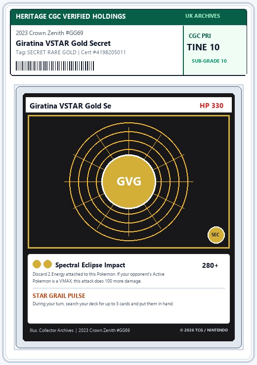 Pokemon 2022 Giratina VSTAR Secret Gold #262/172