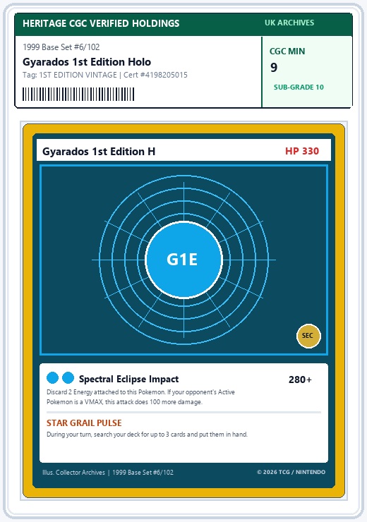 Pokemon 1999 Base Set Gyarados Holo 1st Edition #6/102